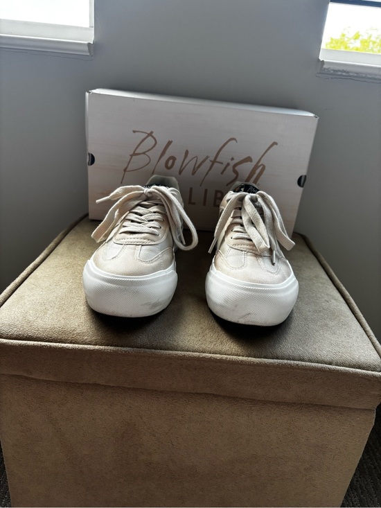 Blowfish Shoes - Blowfish Light Pink Canvas Platform Sneakers